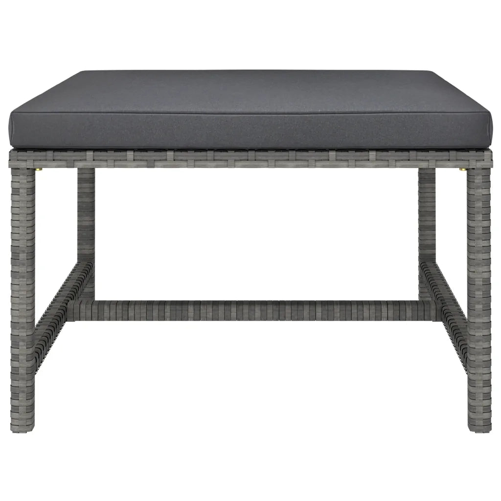 Set Divani da Giardino 11 pz con Cuscini in Polyrattan Grigio 3059775
