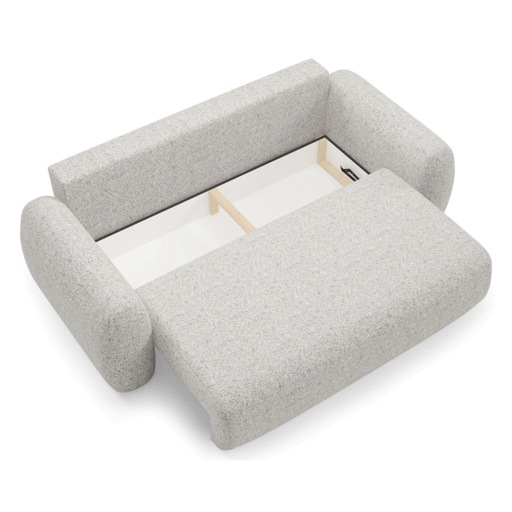 Sessame, Divano Letto 3 Posti Contenitore, 266x121 cm Beige Chiaro