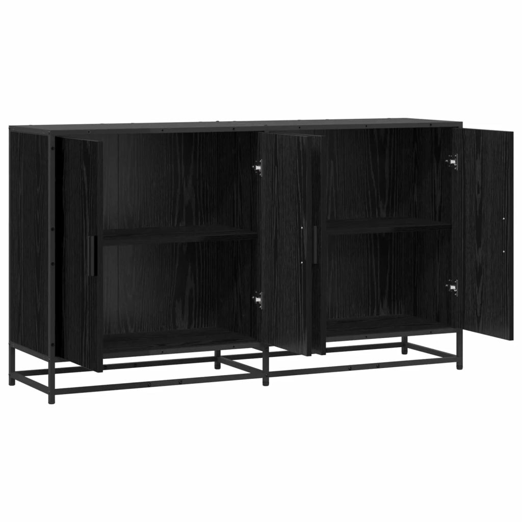Credenza Rovere Nero 134 x 35 x 76 cm Legno ingegnerizzato 3446628