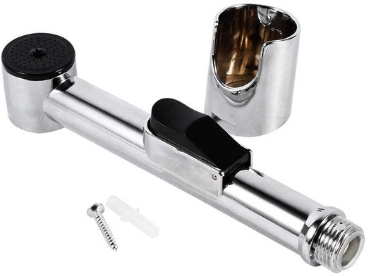 Bidet Sproeier Portatile - Maniglione - Verchroomd - Alta Qualità ABS - Facile da installare - Ideale per l'igiene - Douchespray