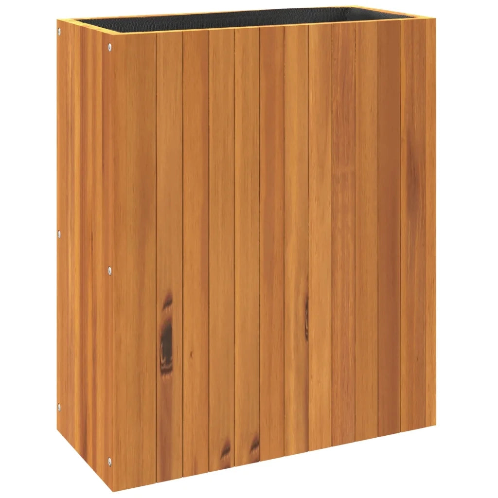 Fioriera | Cassetta per fiori | Vaso da Giardino 59x27,5x70 cm in Legno Massello di Acacia