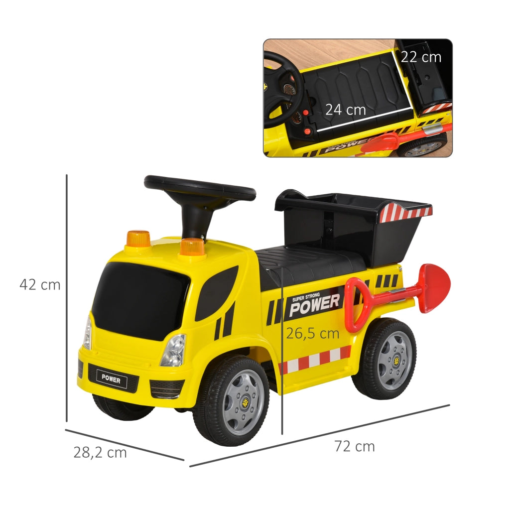 Casetta Camion Portagiochi con Luci e Suoni ¨C Zephmum ¨C Nero Giallo