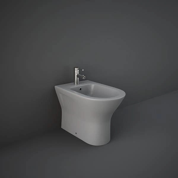 Sanitari filomuro FEELING Rak Ceramics: WC, bidet, copriwater soft-close Grigio Opaco