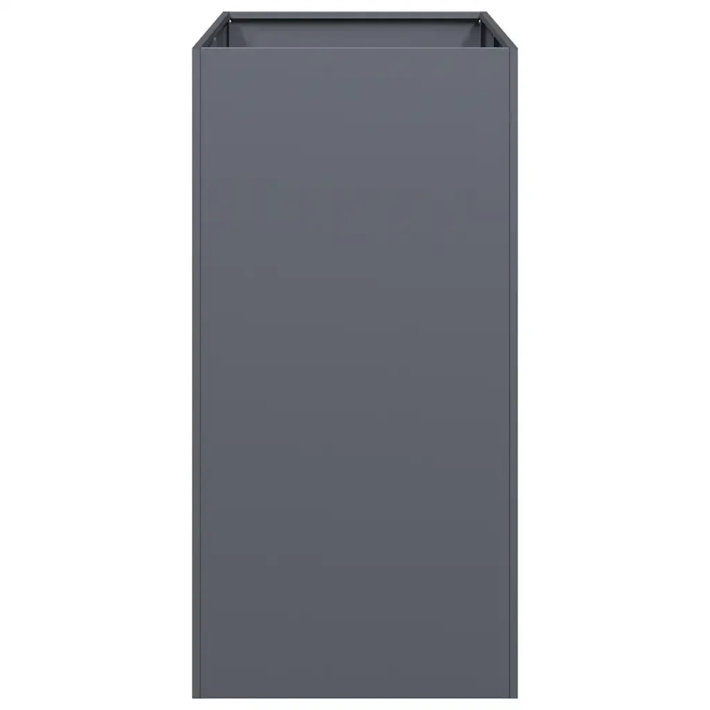 Fioriera rettangolare moderna per esterni 40 x 80 x 80 cm ideale per coltivare piante acciaio antracite 02_0051558