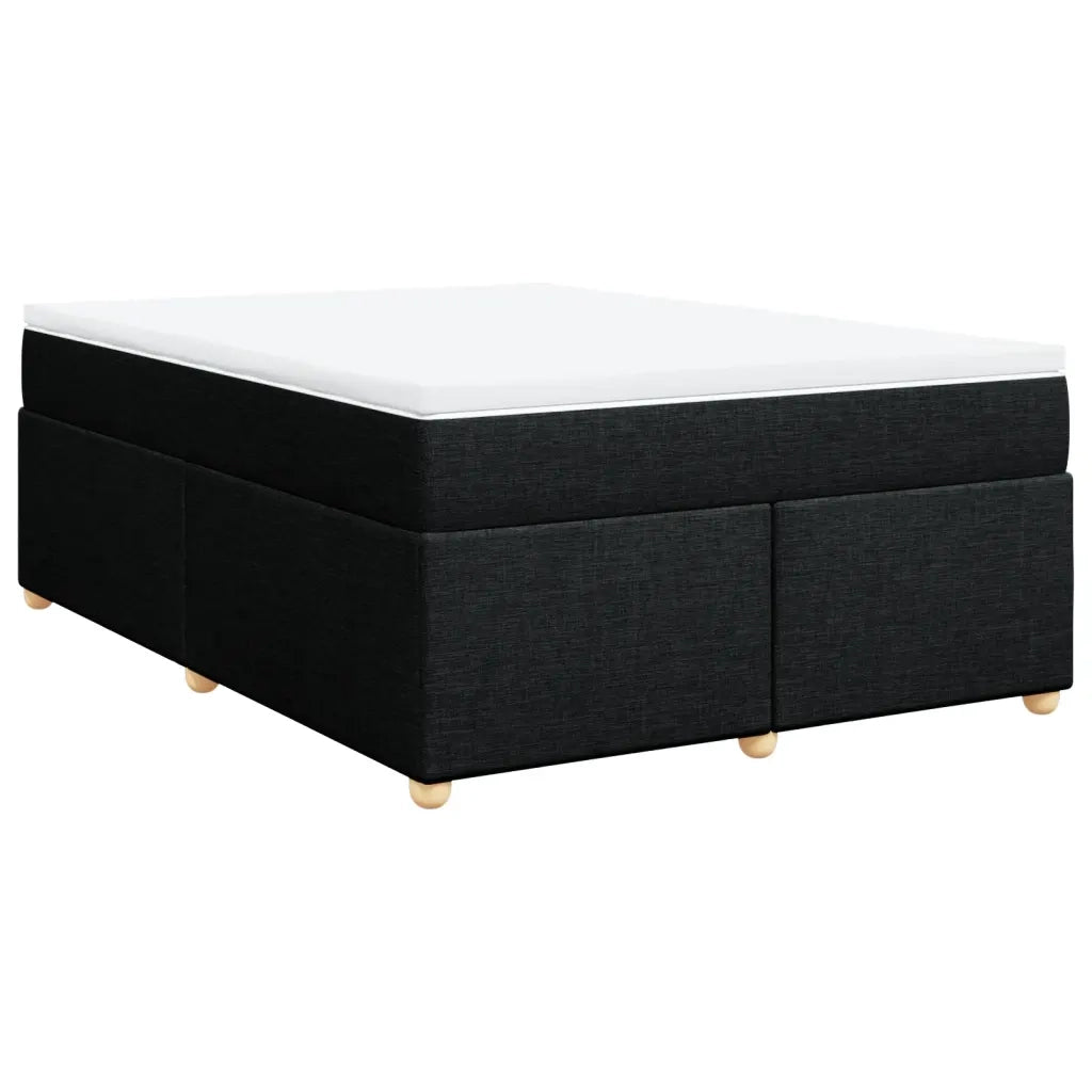 Giroletto a Molle con Materasso Nero 140x200 cm in Tessuto 3285382