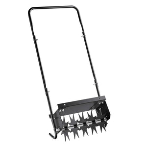 Arieggiatore prato a dischi, 44 x 20,3 x 100 cm cm manuale, con ripiano porta pesi, Aeratore prato giardino