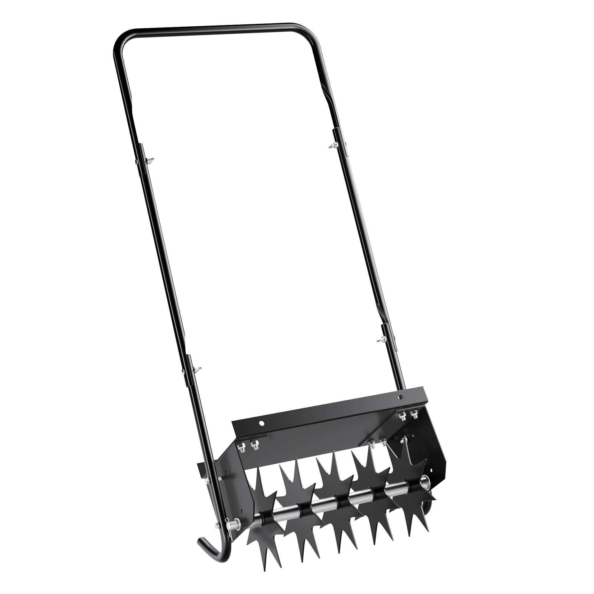 Arieggiatore prato a dischi, 44 x 20,3 x 100 cm cm manuale, con ripiano porta pesi, Aeratore prato giardino