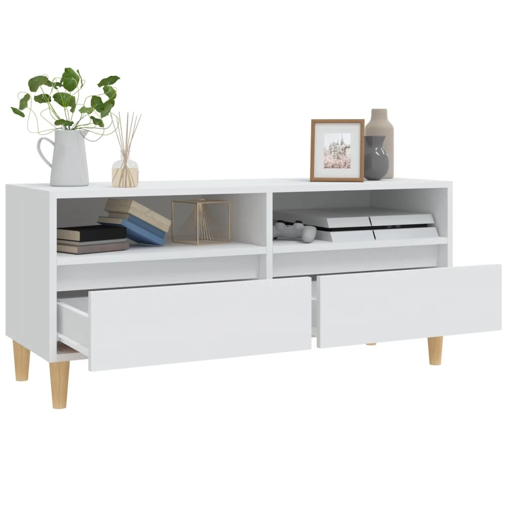 Mobile TV | Armadietto TV | Mobile Porta TV Bianco 100x34,5x44,5 cm in Legno Multistrato