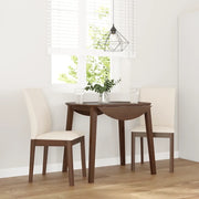 Sedie da Pranzo con Cuscini 2pz Marrone Legno Massello di Hevea 4102448