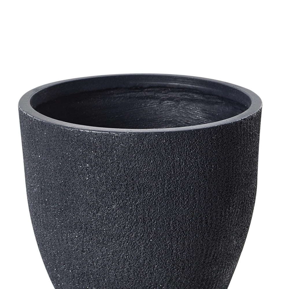 Vaso da fiori in argilla grigio scuro 46 x 46 x 46 cm per interni ed esterni resistente alle intemperie