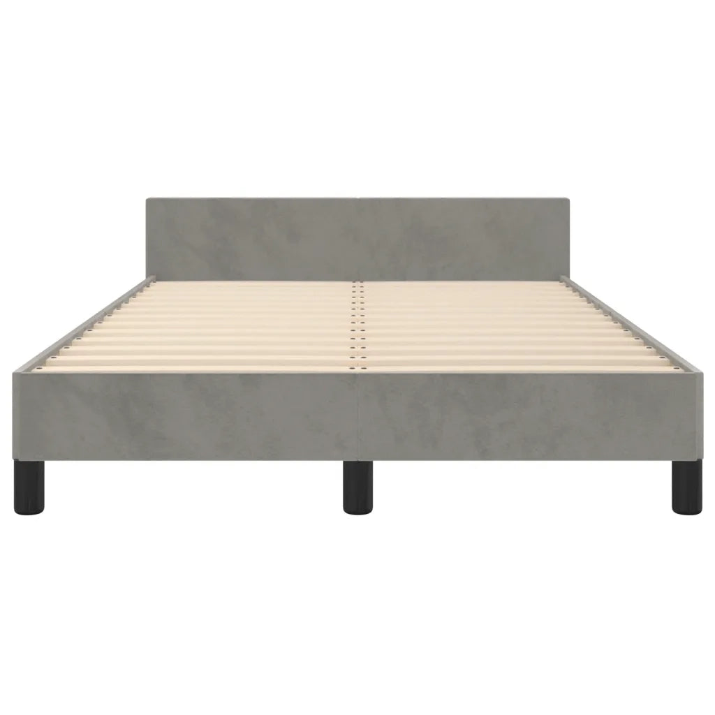 Giroletto senza Materasso Grigio Chiaro 120x190 cm Velluto