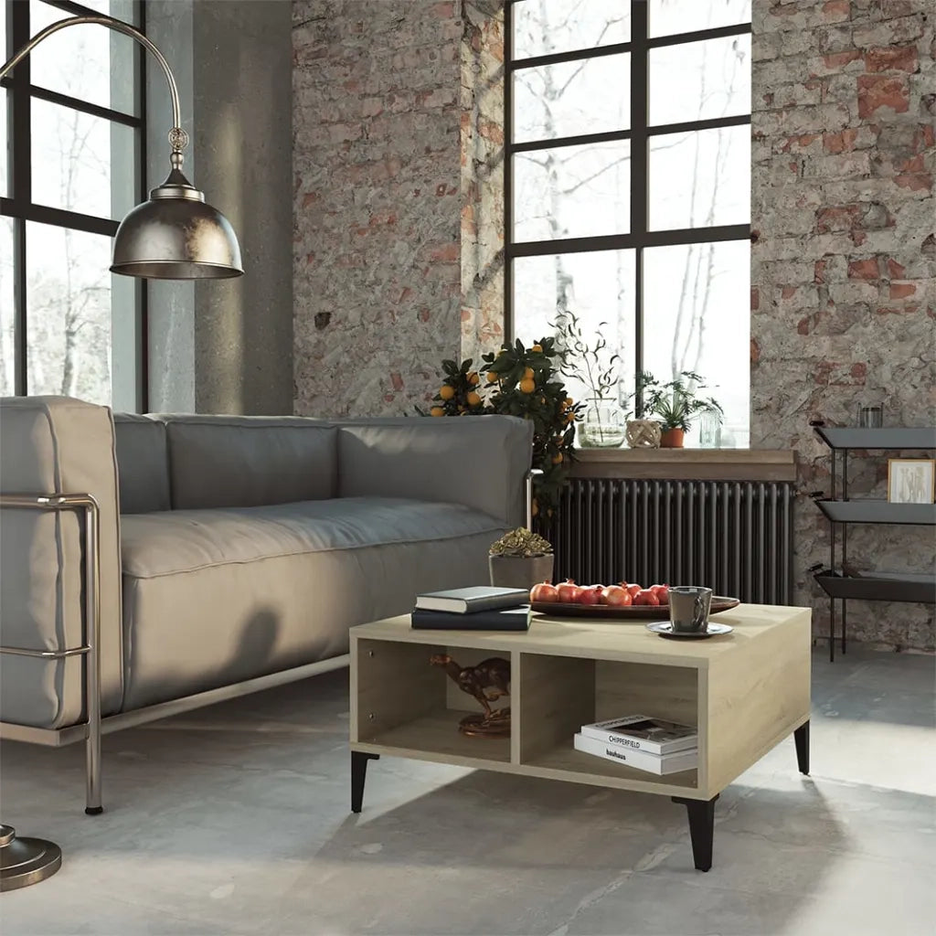Tavolino da Salotto-Tavolino da soggiorno-Tavolo Rovere Sonoma 60x60x30 cm Legno Multistrato 820939