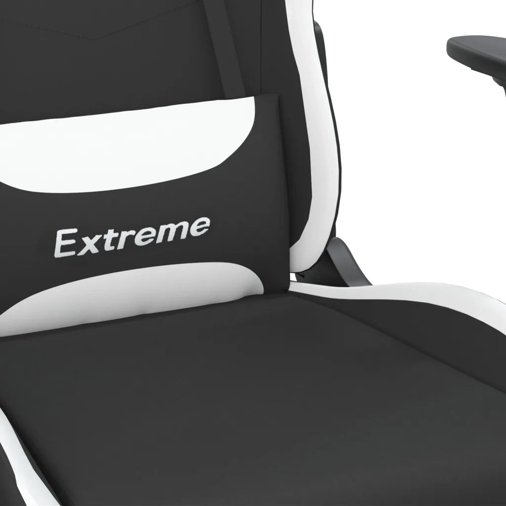 Sedia da Gaming Nero e Bianco in Tessuto cod mxl 77363
