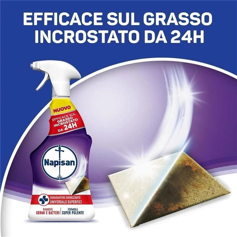 NAPISAN SPRAY 740 ML SGRASSATORE UNIVERSALE SUPERFICI IGIENIZZANTE ANTI GERMI E BATTERI SUPER PULENTE