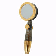 Trade Shop - Doccetta Soffione Multigetto Doccia Bagno Bombata Con Pulsante Ventola Spirale 87531 -