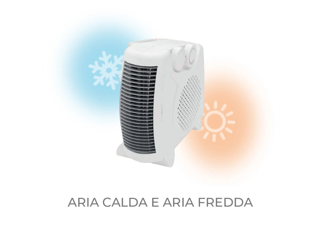 Stufetta Elettrica Termoventilatore Due In Uno Caldo Freddo Top Heat