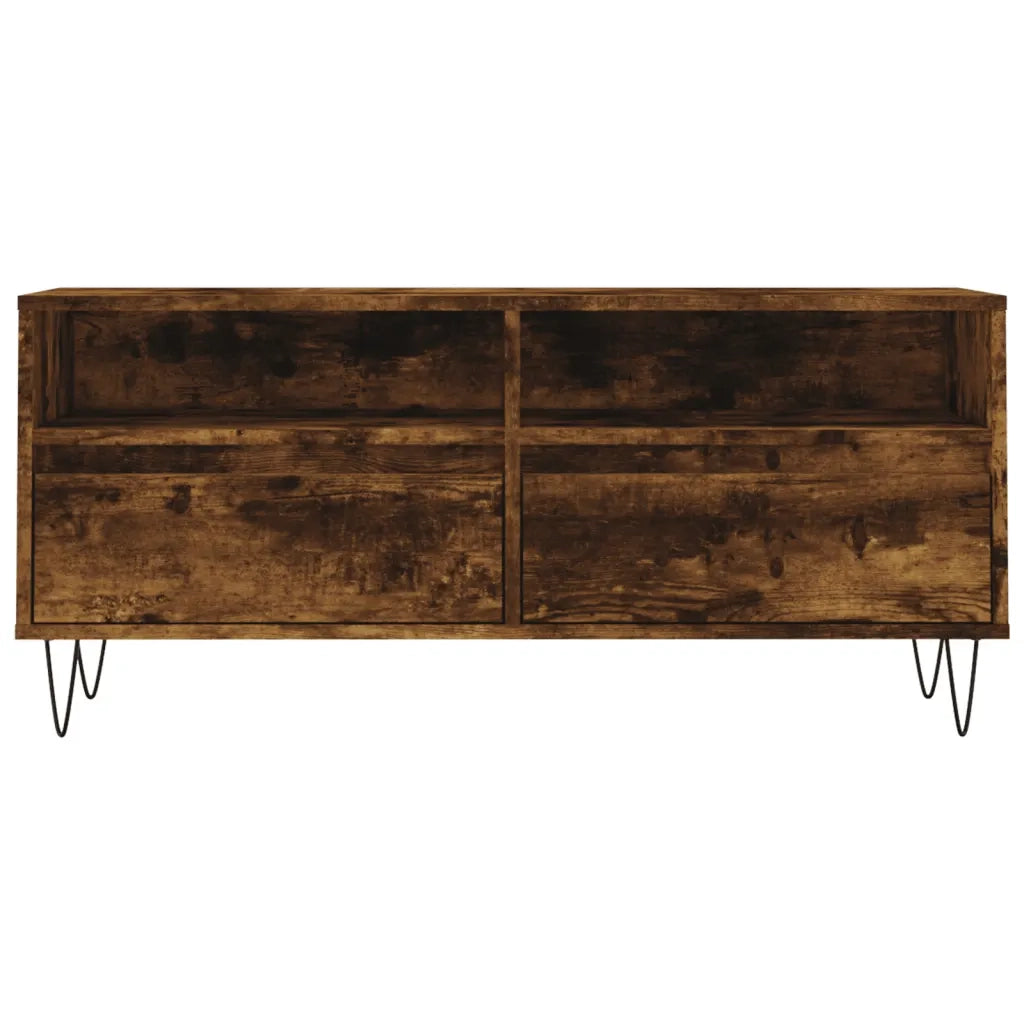 Mobile TV Rovere Fumo 100x34,5x44,5 cm in Legno Multistrato 831241