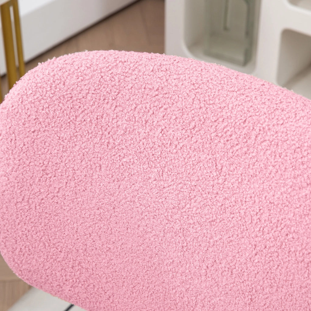 Sedia da ufficio ergonomica rosa regolabile in altezza