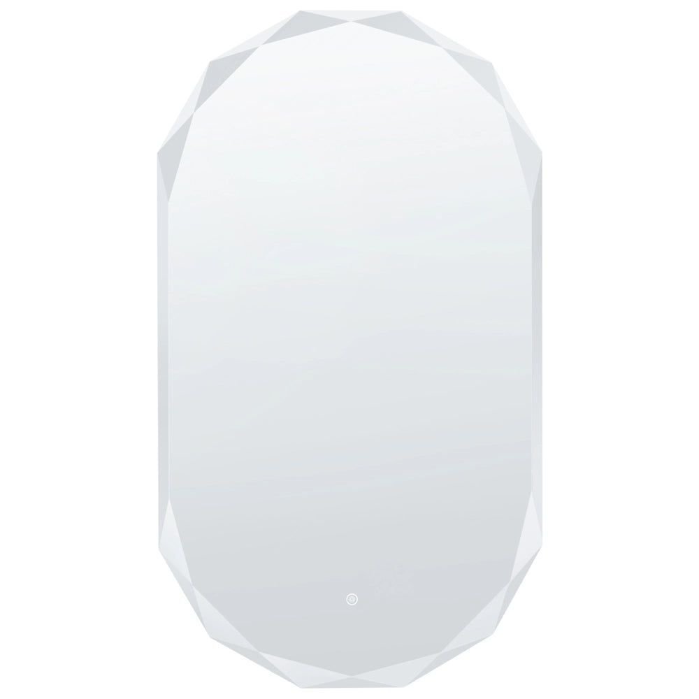 Specchio LED da Parete Ovale Moderno 62 x 109 cm per Bagno, Camera da Letto e Trucco Stile Contemporaneo