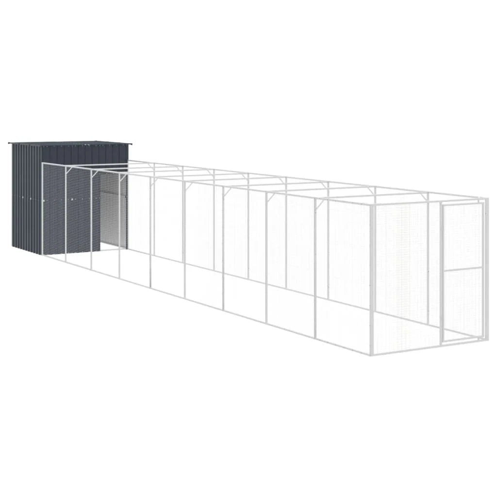 Cuccia per cani con recinto 165 x 1067 x 181 cm antracite 02_0043470
