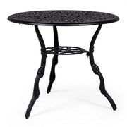 Tavolo da Giardino Rotondo in Alluminio Pressofuso con Decori - REGENCY