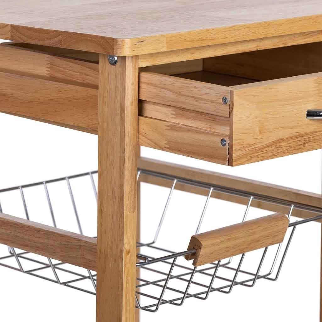 Carrello cucina in legno 37x37x81,5h cm marrone
