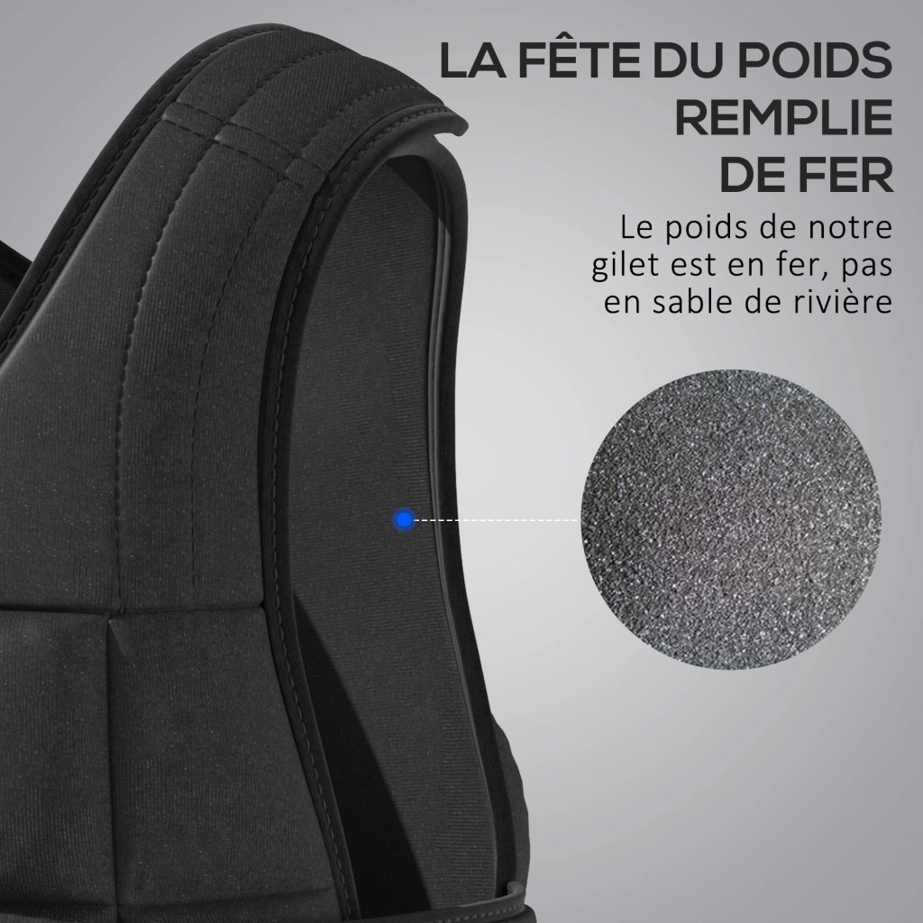 Gilet Zavorrato Regolabile ¨C zephmum ¨C Nero 20 Kg