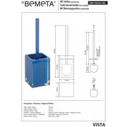 Scopino da appoggio VISTA in resina blu 37 x10 x10 cm
