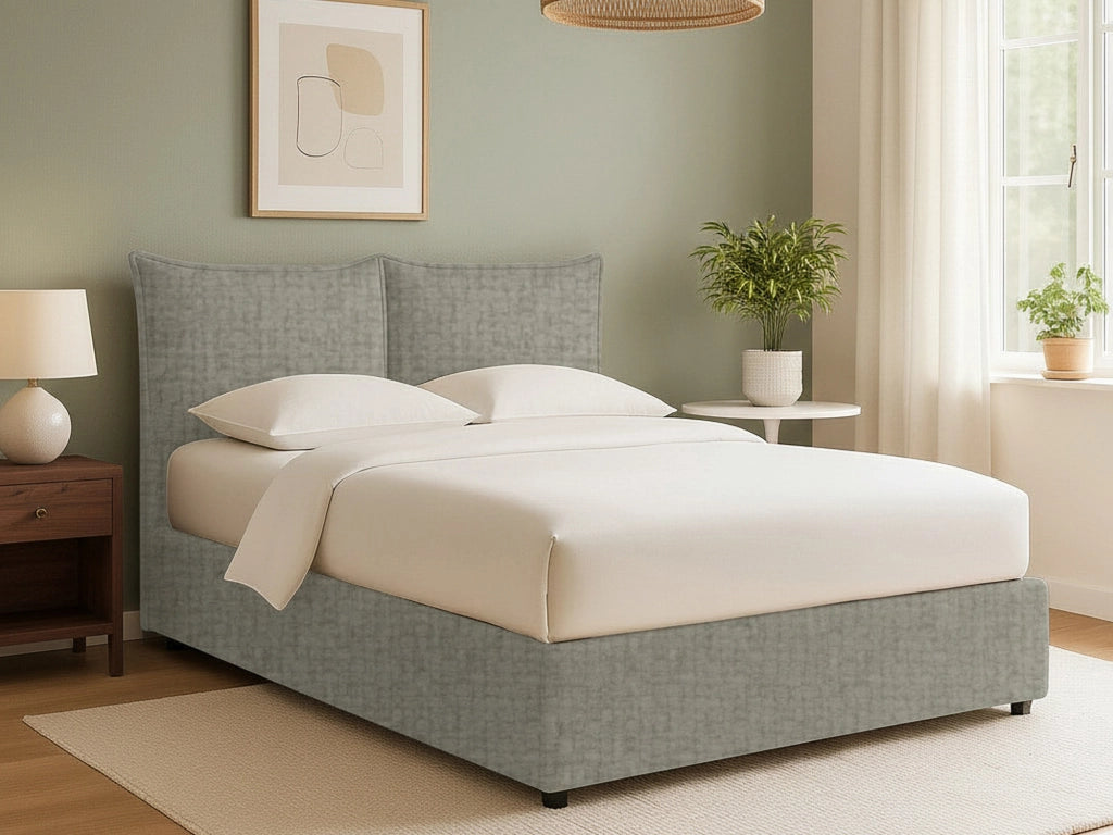 Newquay, Letto Singolo Sfoderabile Made in Italy, Grigio