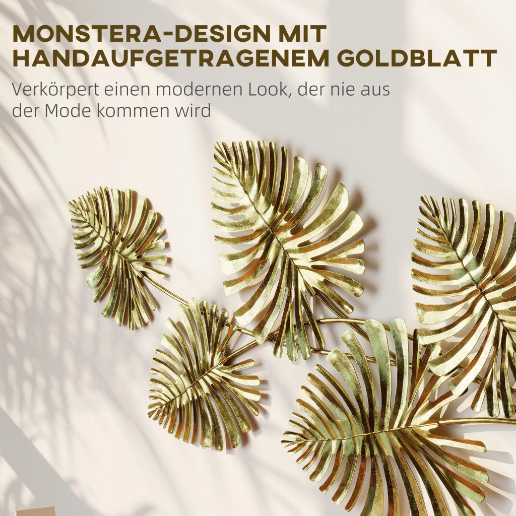 Decorazione Parete Metallo Foglie ¨C Xylo ¨C Oro Laccato