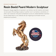 Figura di Cavallo in Resina - Decorazione per Ufficio - Stile Europeo - Materiale Duraturo - Ideale per Regali