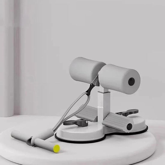 Barra per sit-up, sostegno per esercizi di sit-up con elastico, 2 morsetti e corda di traino. Strumento portatile per esercizi di sollevamento a casa.