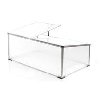 Mini serra in policarbonato trasparente e alluminio 100x60x40cm, tetto apribile