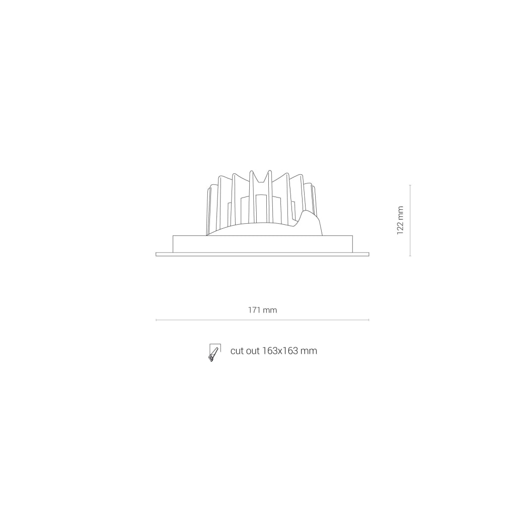 Nowodvorski DIA 8718 faretto LED quadrato bianco 30W
