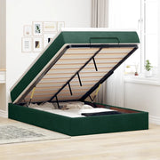 Struttura Letto Pouf con Materasso 120x200 cm Velluto 3311180