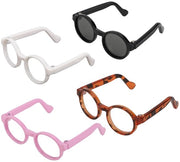 Accessori per bambole 4 pezzi - Plastica - Leggera - Accessori per bambole - Occhiali da teatro - Adatto per bambole alte 13 cm - 6,45 x 2,35 cm