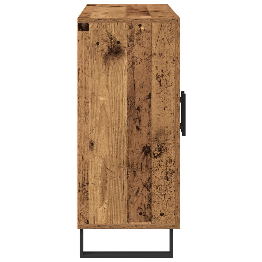Mobile con 3 Ante in Legno Vecchio 90x34x80 cm in Legno Ingegnerizzato