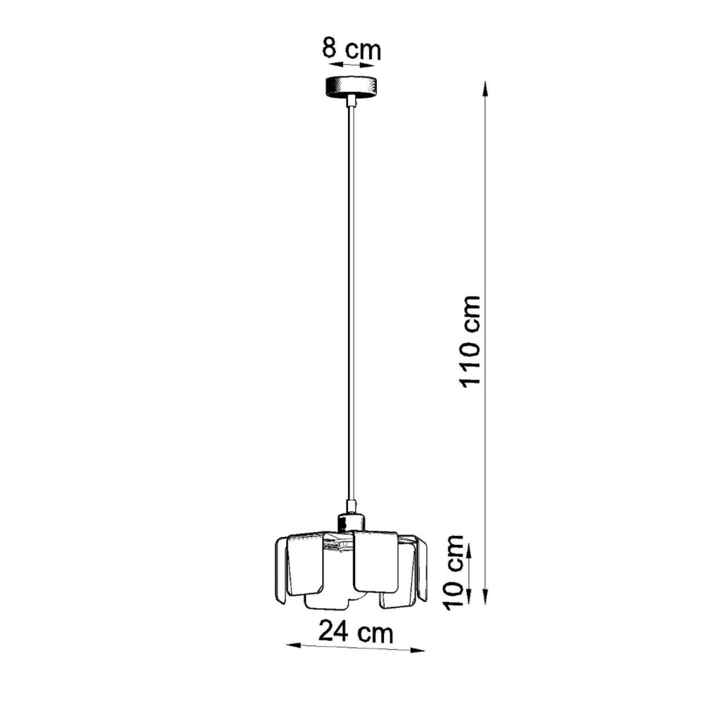 Lampada a sospensione CROCUS bianca metallo E27 Pure Lume