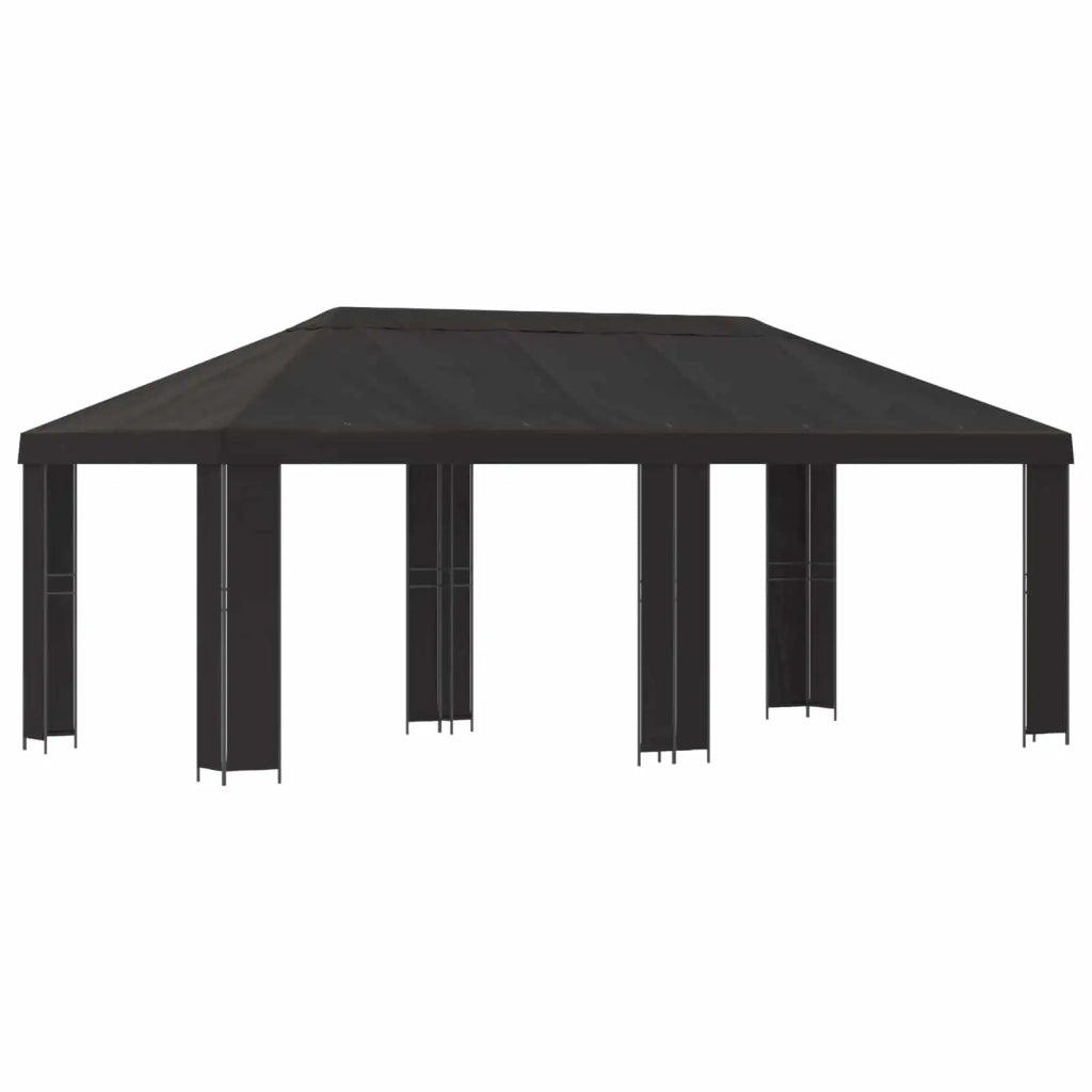 Gazebo da giardino 6 x 3 m Antracite Poliestere e Acciaio 190