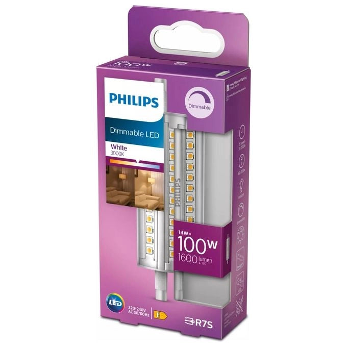 Philips 8718699780371 Faretto LED 100 W R7S 14 W 1600 lm 3000 K dimmerabile colore Bianco