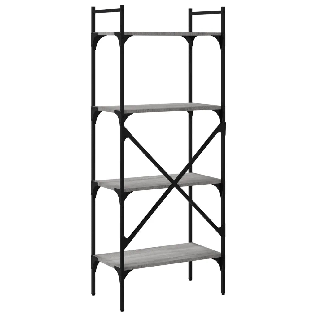 Libreria Grigio Sonoma 4 Ripiani 56x31,5x138,5 cm Multistrato 833341