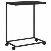 Tavolino da salotto | Tavolino da caff¨¨ | Tavolino da Soggiorno con Ruote Nero 55x35x70 cm in Legno Multistrato