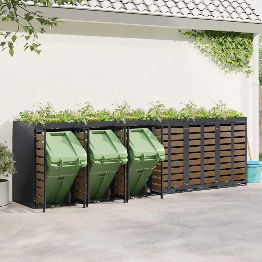 Contenitore per Rifiuti per 3 Bidoni 340 x 77.5 x 115.5 cm