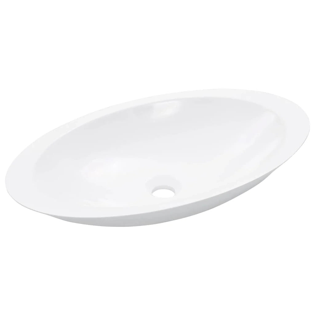 Lavabo lavabo lavabo da appoggio lavabo sospeso interno del bagno bagno di servizio cabina WC casa 59,3 x 35,1 cm ghisa minerale bianco 02_0002638