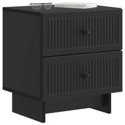 Comodino | Armadio da Notte | Mobiletto da notte Nero 43 x 34,5 x 47,5 cm Legno ingegnerizzato