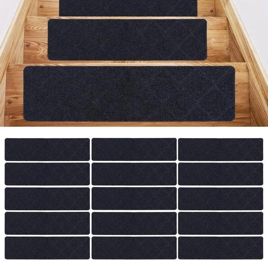 15 pezzi di tappeto antiscivolo morbido con disegno a strisce per gradini - scala di casa con adesivo antiscivolo - tappeto per gradini esterni per skateboard con tappeto di salita