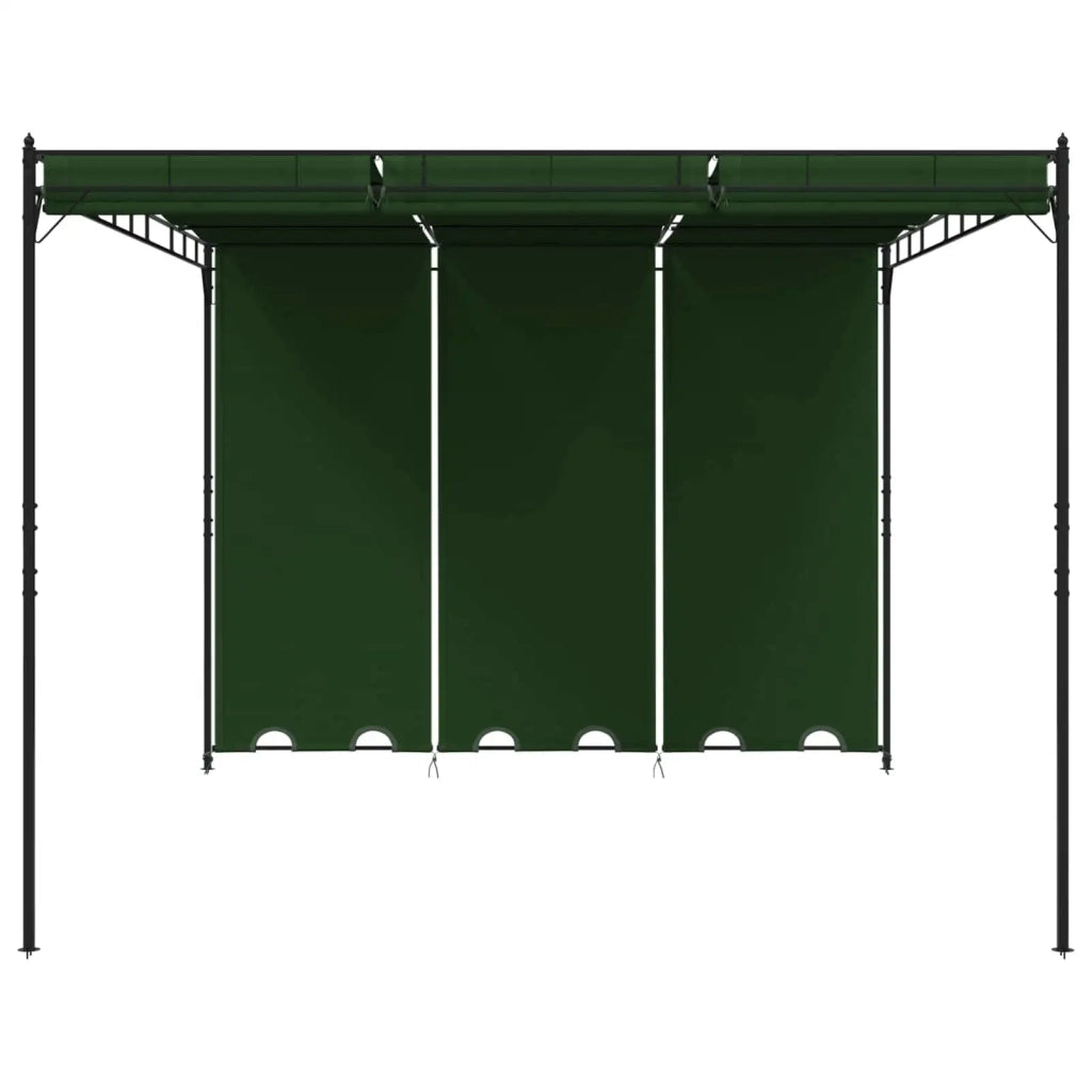 Gazebo 4 x 3 x 2,3 m Verde Poliestere e Acciaio 42030539