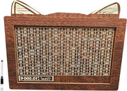 Spaarpot per adulti in legno con cassetto in legno con piatto, spaarpot riutilizzabile per il risparmio di denaro o monete, aiuto per il budget in cassette per adulti e bambini - colore moka