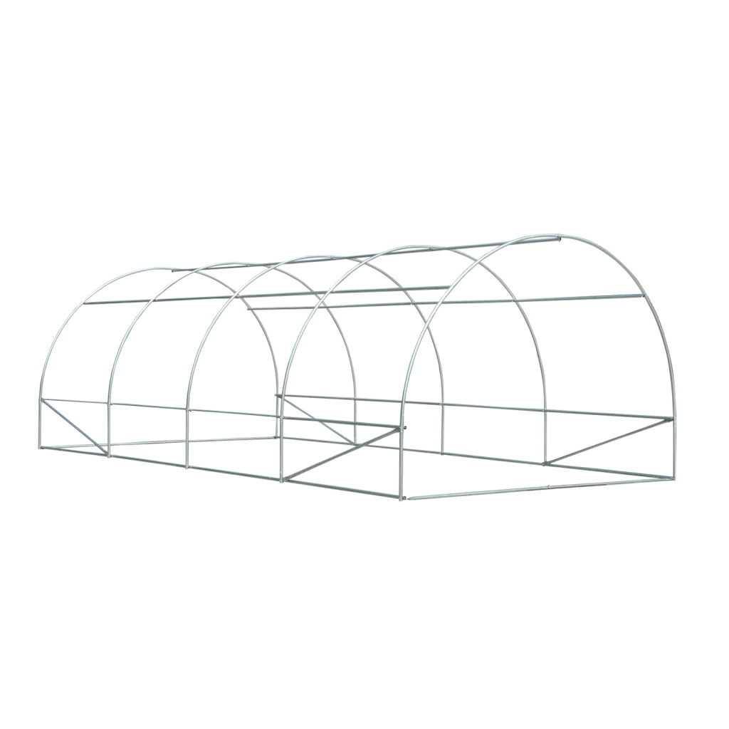 Serra da giardino a tunnel 18 m2 ¨C zephmum ¨C bianco 6x3x2 m