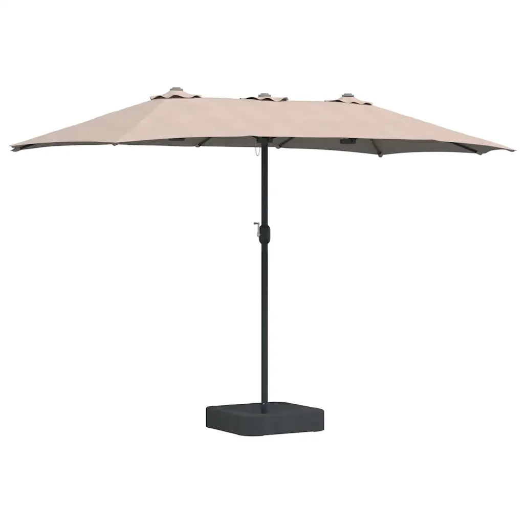 vidaXL Ombrello da giardino Talpa 385 x 209 x 244 cm Tessuto
